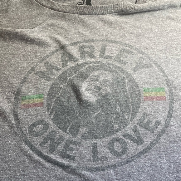 Pre Owned Zion Rootswear Bob Marley Face Unisex Gray XXL - Picture 4 of 7